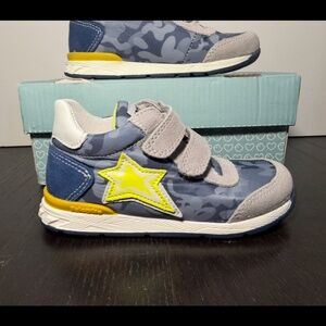 Naturino Falcotto Ferdi VL Suede Camo Star Blue/Grey Kids/Toddler EU 25/US 9